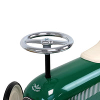 Vilal Metal British Racing Green Ride-On Car Vintage Style