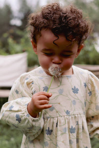 Baby / Girl Flower Patterned Dress with Balloon Sleeves