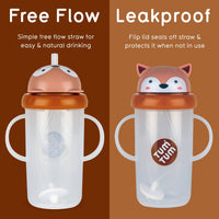 Tall Tippy Up Sippy Cup, with Weighted Straw (Valve Free), Fergus Fox, 300ml, Series 3