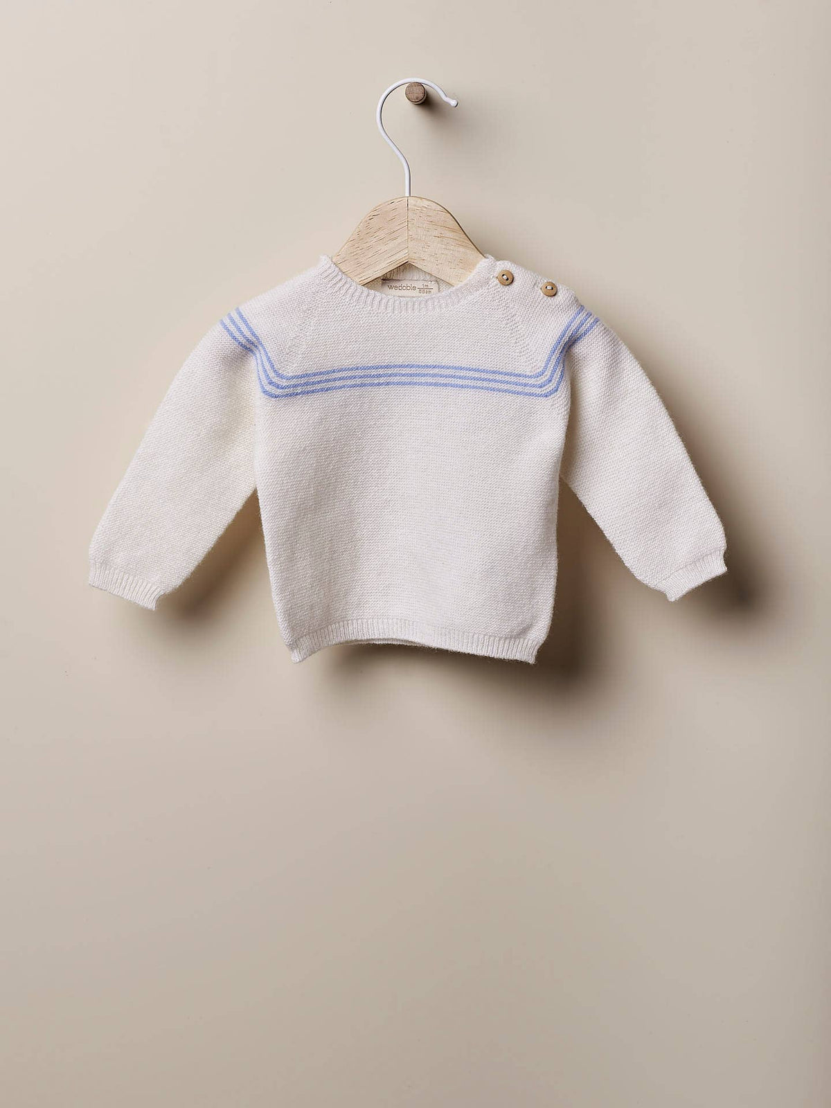 LOVE ON WINTER DAYS- Sweater with shoulder opening knitted in Merino wool