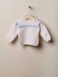 LOVE ON WINTER DAYS- Sweater with shoulder opening knitted in Merino wool