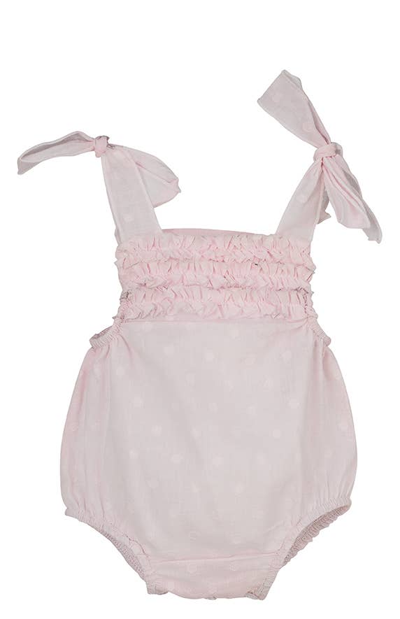 100% Cotton Baby Girl Summer Romper - Pale Blue