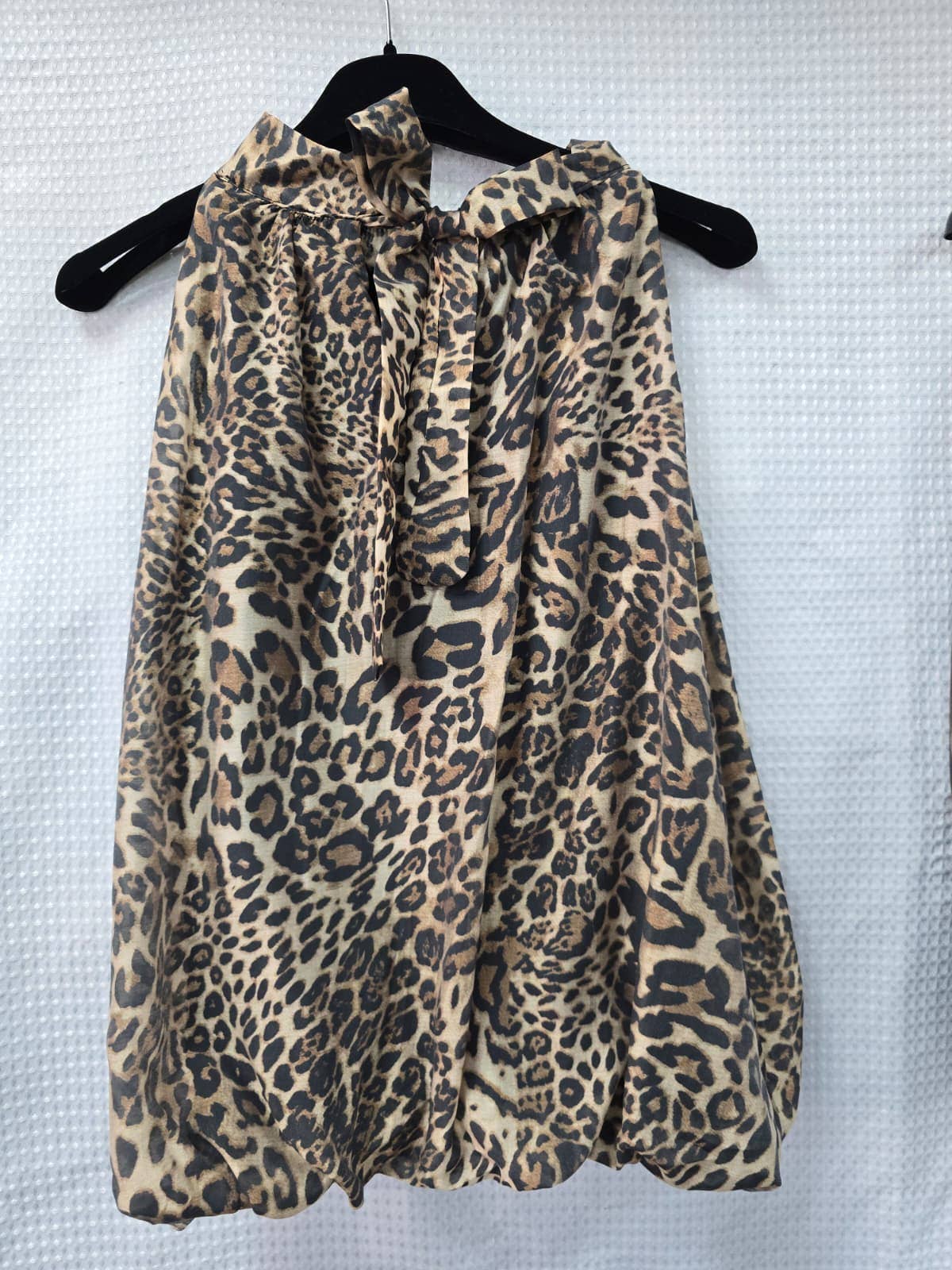 Animal Print Tie Back Tencel Tops