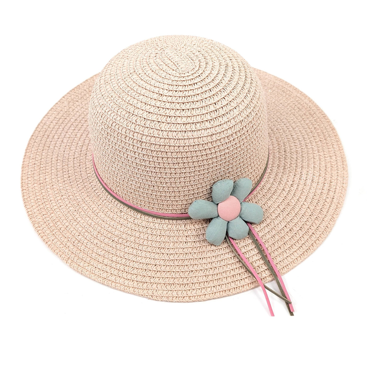 Black Ginger - Childrens Foldable Hat - Pink Flower (54cm)