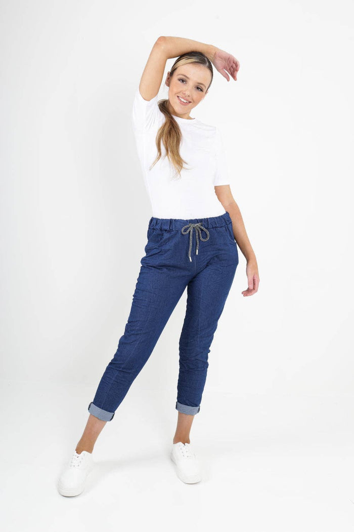 Italian Denim Look Stretch Magic Pants