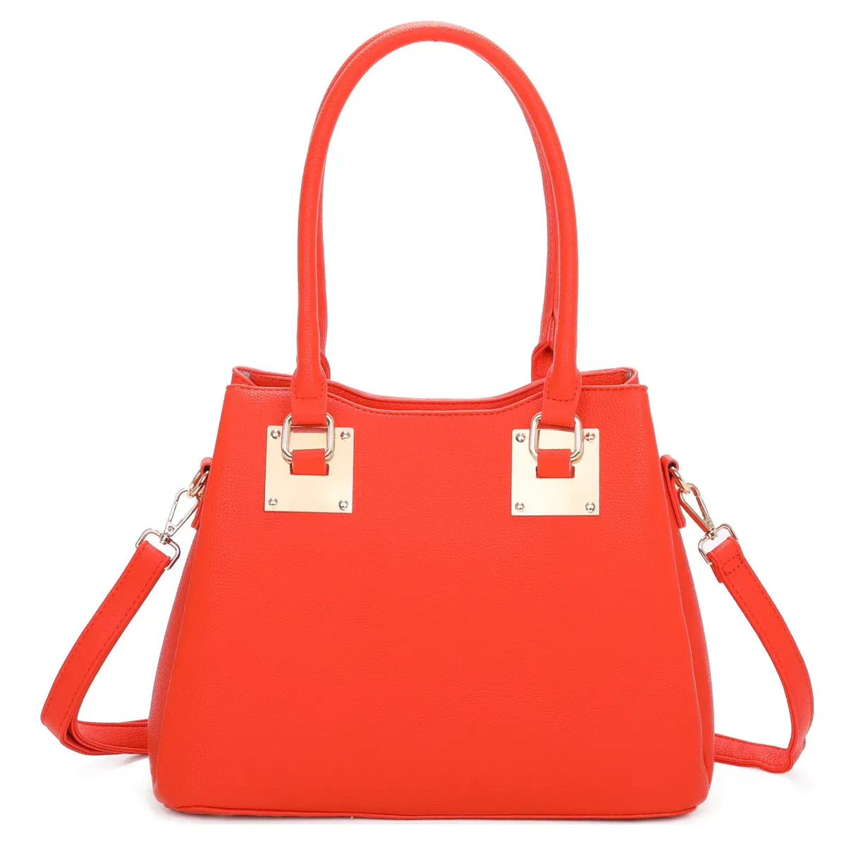 Superbia Medium 3 Compartments Square Metal Details Tote Bag
