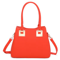Superbia Medium 3 Compartments Square Metal Details Tote Bag