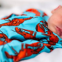 Unisex Baby Cotton Sleepsuit (Onesie) – Lobster Print