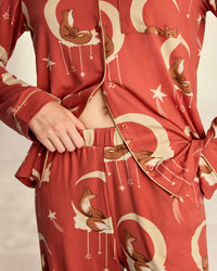 Lunar Foxes Print Long Pyjama Set