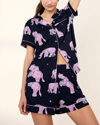 Elephant Dreamscape Print Short Pyjama Set