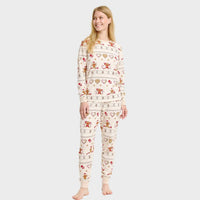 Julecookie Pyjamas Beige – Kvinder