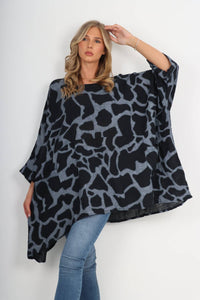 Italian Animal Print Oversized Boxy Top