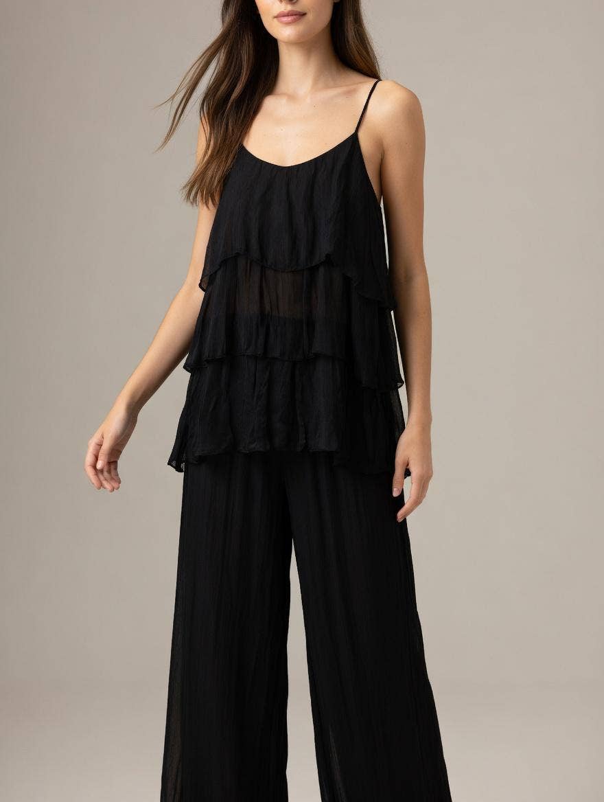 Layered String Silk Vest