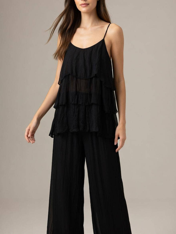 Layered String Silk Vest