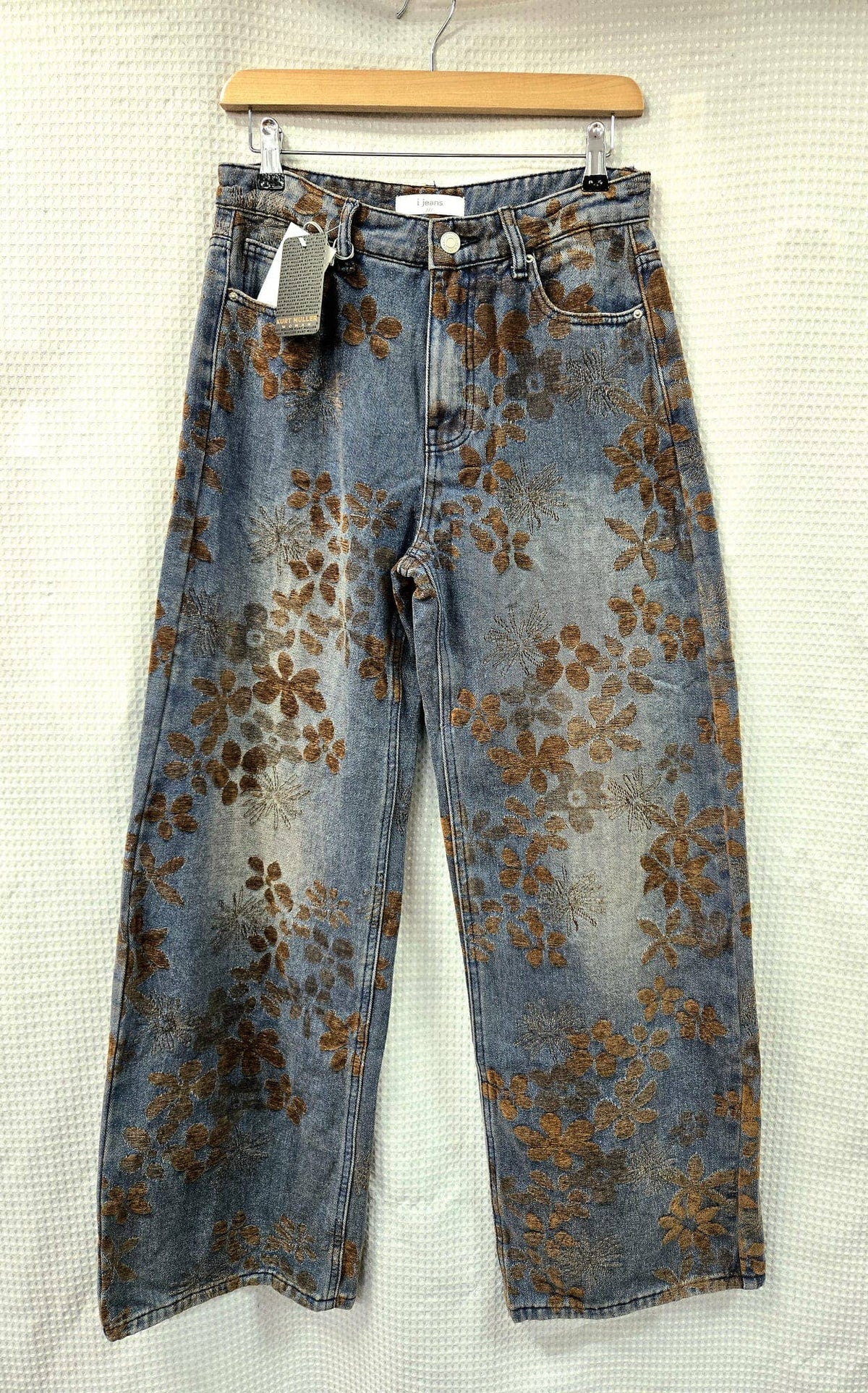 Velour Floral Cotton Denim Inspired Jean