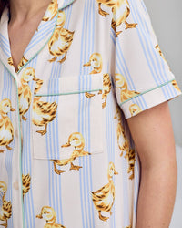 Fluffy Ducklings Stripe Short Pyjama Set