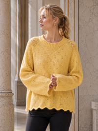 Pointelle Openwork Knitted Jumper
