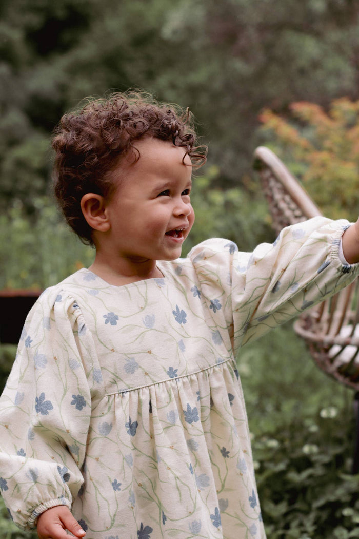 Baby / Girl Flower Patterned Dress with Balloon Sleeves