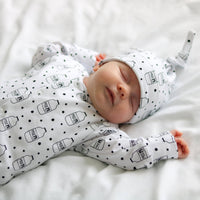 Unisex Baby Cotton Sleepsuit (Onesie) – Milk Bottle Print