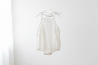 Cream Eyelet Ruffle Romper