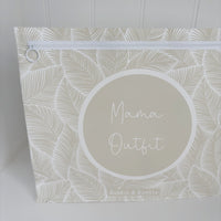 Hospital Bag Organiser Pouches - Unisex Beige Leaf Print
