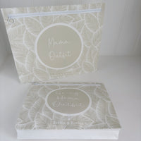 Hospital Bag Organiser Pouches - Unisex Beige Leaf Print