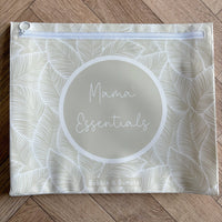 Hospital Bag Organiser Pouches - Unisex Beige Leaf Print