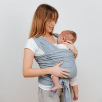 Organic Baby Wrap Carrier - Grey Melange-Clearance