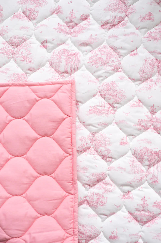 Gilded Bird Spring Toile Quilted Playmats