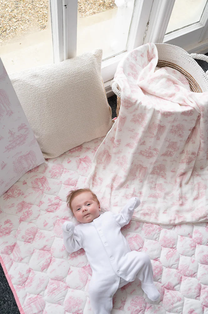 Gilded Bird Spring Toile Quilted Playmats